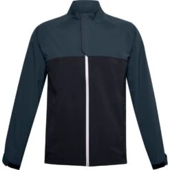 Under Armour Men's UA Golf Rain Jacket - Black / Mechanic Blue