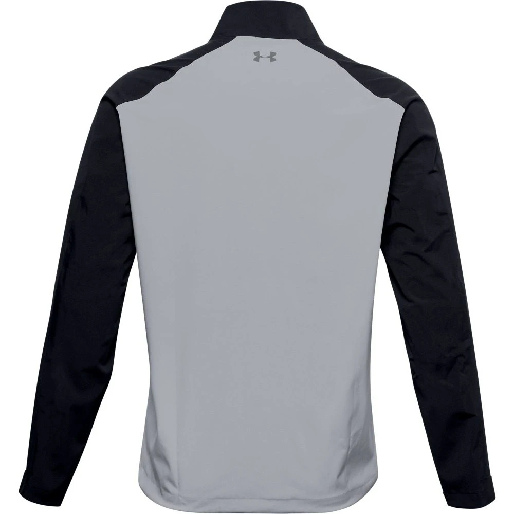 Under Armour Men's UA Golf Rain Jacket - Mod Grey / Black 4 Under Armour Men's UA Golf Rain Jacket - Mod Grey / Black - Image 2