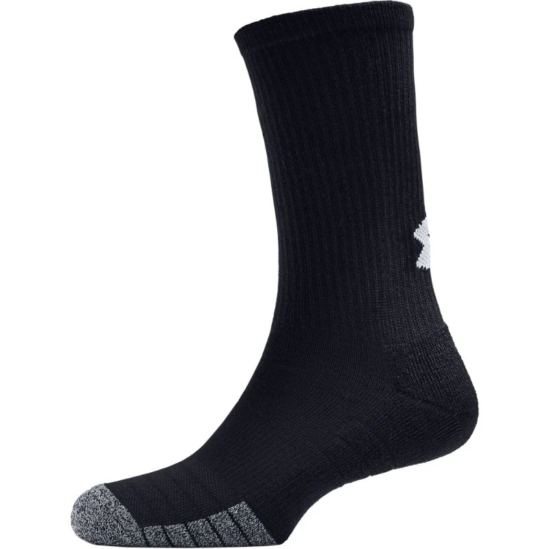 Under Armour UA HeatGear® Crew Socks 3pk - Black 5 Under Armour UA HeatGear® Crew Socks 3pk - Black - Image 3