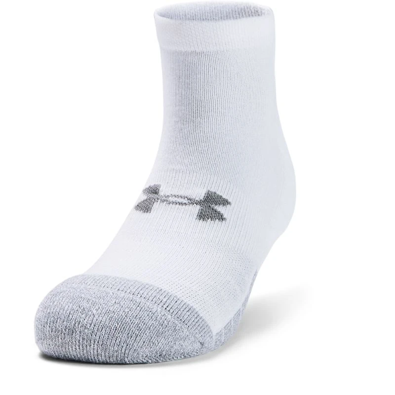 Under Armour UA HeatGear® Lo Cut Socks 3pk - White 3 Under Armour UA HeatGear® Lo Cut Socks 3pk - White