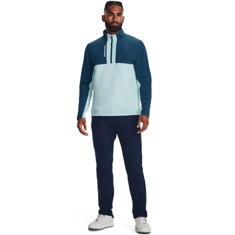 Under Armour Men's UA Storm Daytona ½ Zip - Fuse Teal/Petrol Blue 5 Under Armour Men's UA Storm Daytona ½ Zip - Fuse Teal/Petrol Blue - Image 3