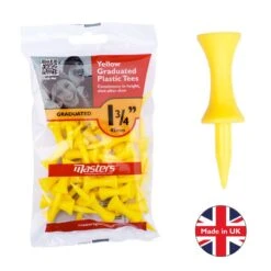 Masters Golf Plastic Graduated Tees 1 3/4" Yellow