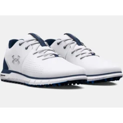 Under Armour Men's UA HOVR Fade 2 SL Spikeless Golf Shoes - White/Academy -Golf Equipment Store 3026970 101 PAIR