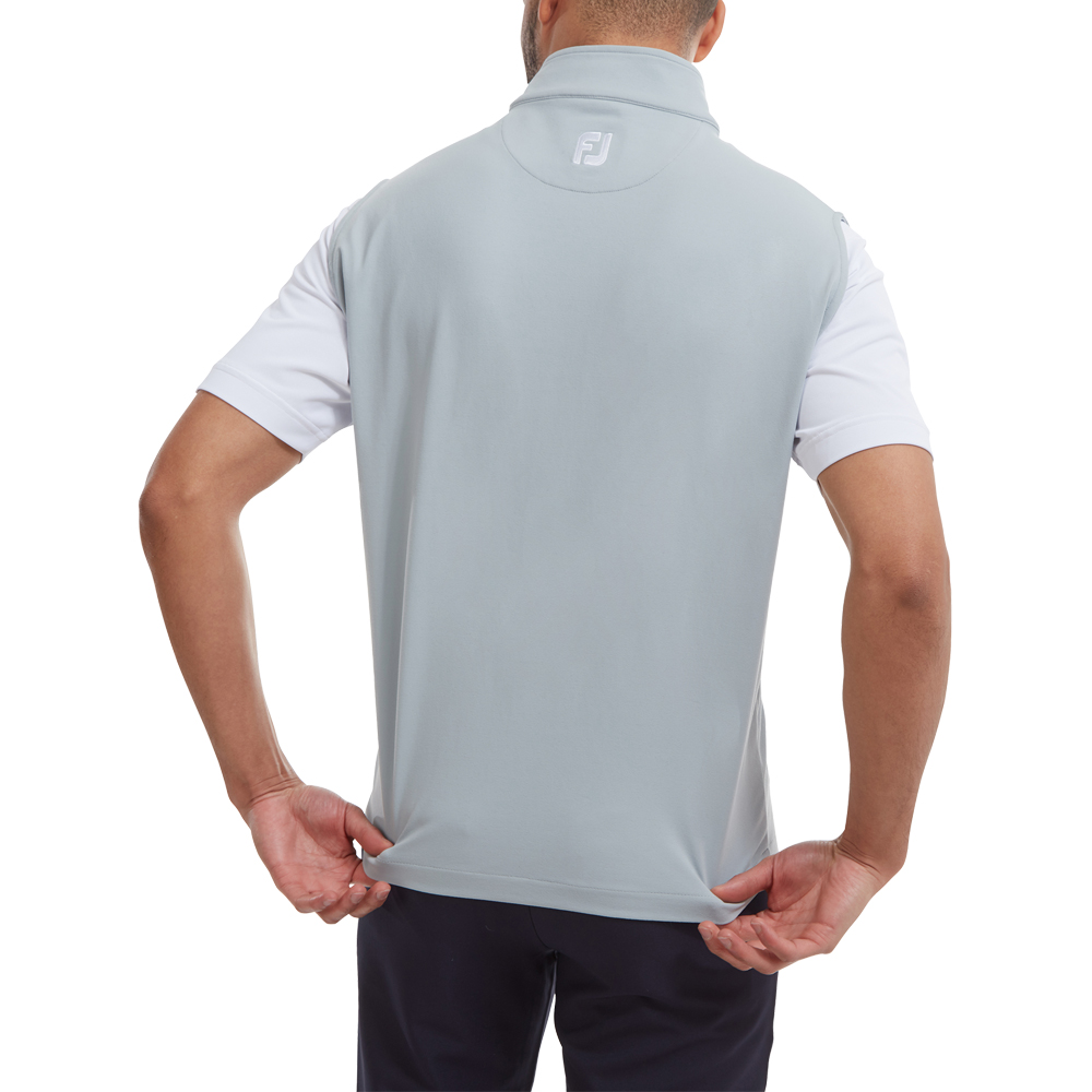 FootJoy Mens Full-Zip Knit Golf Vest - Grey 5 FootJoy Mens Full-Zip Knit Golf Vest - Grey - Image 3