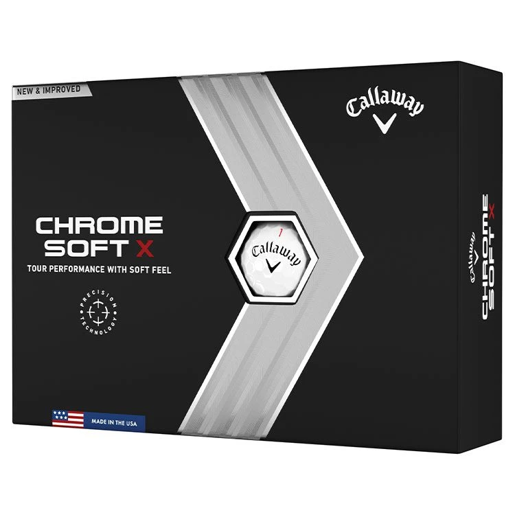 Callaway Chrome Soft X Golf Balls 2022 - White (12 Balls) 3 Callaway Chrome Soft X Golf Balls 2022 - White (12 Balls)