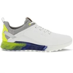 Ecco Ecco Mens S-Three Golf Shoes - White/Lime Punch