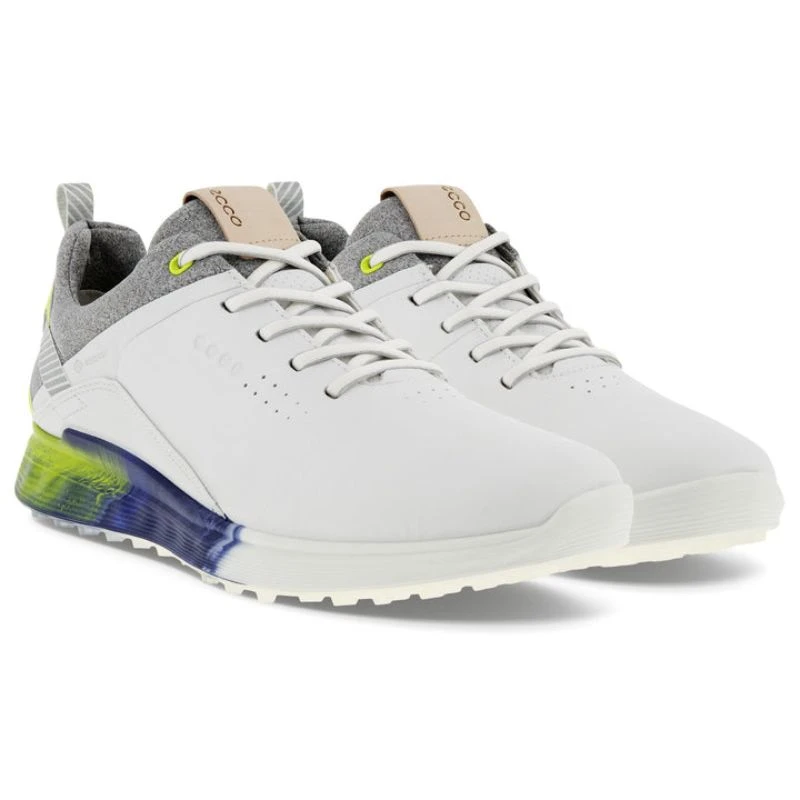 Ecco Ecco Mens S-Three Golf Shoes - White/Lime Punch 5 Ecco Ecco Mens S-Three Golf Shoes - White/Lime Punch - Image 3