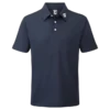 FootJoy Stretch Pique Solid Colour Athletic Fit Golf Shirt - Navy -Golf Equipment Store FJ 91824 01