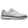 Footjoy Mens Traditions Spikeless Golf Shoes - White/Navy -Golf Equipment Store FootJoy FJ Traditions Spikeless Shoes White Navy 1 1