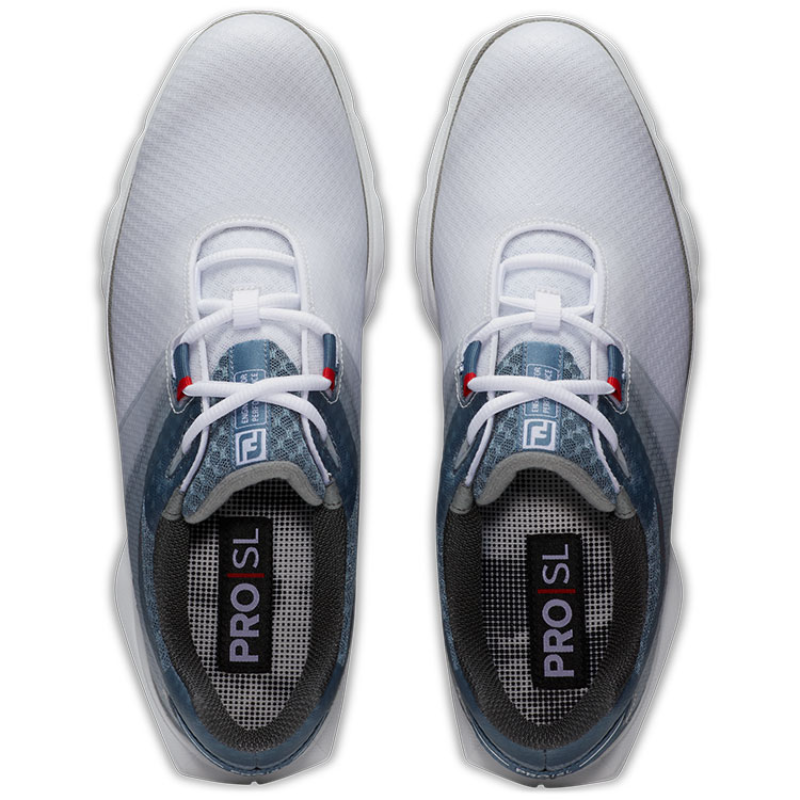 FootJoy Pro SL Sport Golf Shoes - White/Blue/Red 4 FootJoy Pro SL Sport Golf Shoes - White/Blue/Red - Image 2