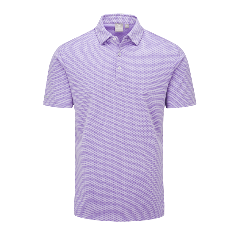 Ping Halcyon Mens Golf Polo Shirt - Cool Lilac 3 Ping Halcyon Mens Golf Polo Shirt - Cool Lilac