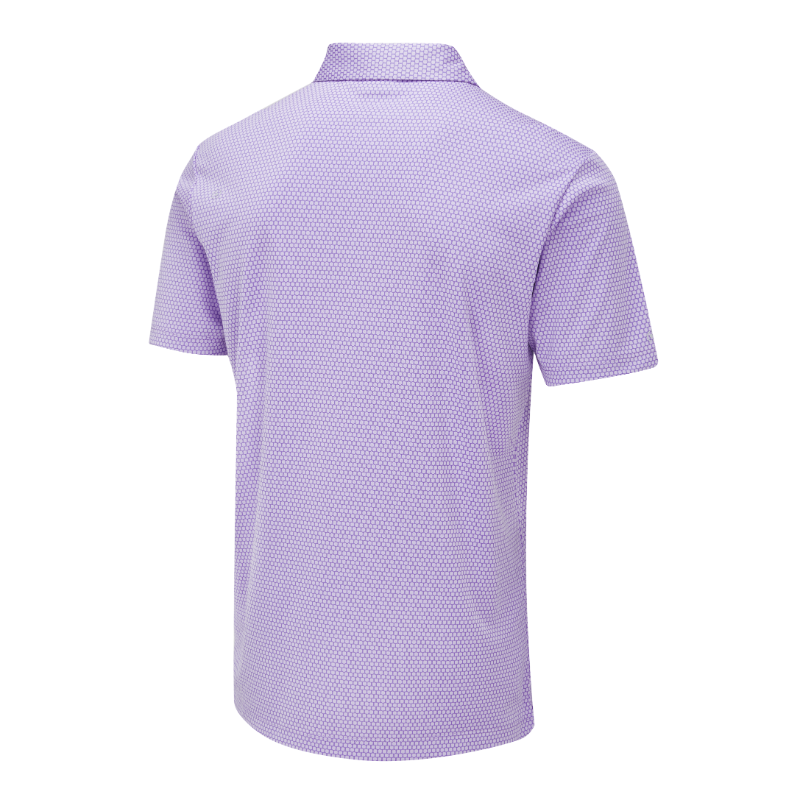 Ping Halcyon Mens Golf Polo Shirt - Cool Lilac 4 Ping Halcyon Mens Golf Polo Shirt - Cool Lilac - Image 2