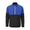 Ping SensorDry Pro Half-Zip Mens Jacket - Black/North Sea -Golf Equipment Store P03540 SENSORDRY PRO JACKET HALF ZIP BLACK NORTH SEA FRONT