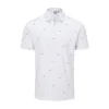 Ping Two Tone Golf Polo Shirt - White/Cool Lilac -Golf Equipment Store P03571 TWO TONE POLO WHITE COOL LILAC MULTI 01