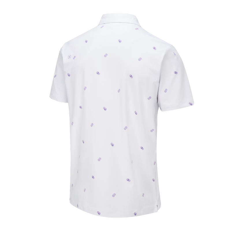Ping Two Tone Golf Polo Shirt - White/Cool Lilac 4 Ping Two Tone Golf Polo Shirt - White/Cool Lilac - Image 2
