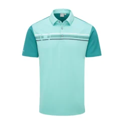 Ping Morten Golf Polo Shirt - Aquarius/Everglade Multi