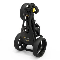 PowaKaddy Twinline 5 Golf Push Trolley - Black 9 PowaKaddy Twinline 5 Golf Push Trolley - Black -Golf Equipment Store Powakaddy TL5 Black Folded Angled Max Quality
