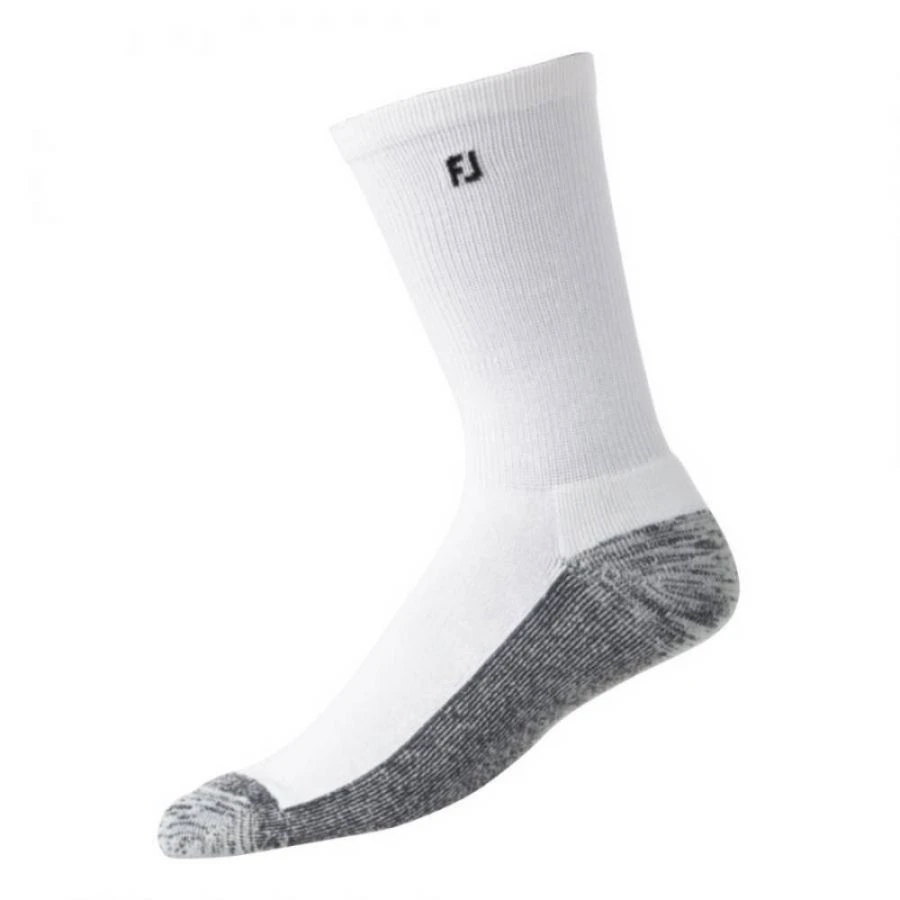 FootJoy ProDry Crew Golf Socks - White 3 FootJoy ProDry Crew Golf Socks - White