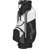 Mizuno Light Weight 7-Way Cart Bag - White/Black -Golf Equipment Store mizuno light weight cart bag 7 way black white 1