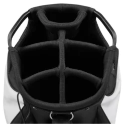 Mizuno Light Weight 7-Way Cart Bag - White/Black 7 Mizuno Light Weight 7-Way Cart Bag - White/Black -Golf Equipment Store mizuno light weight cart bag 7 way black white 5