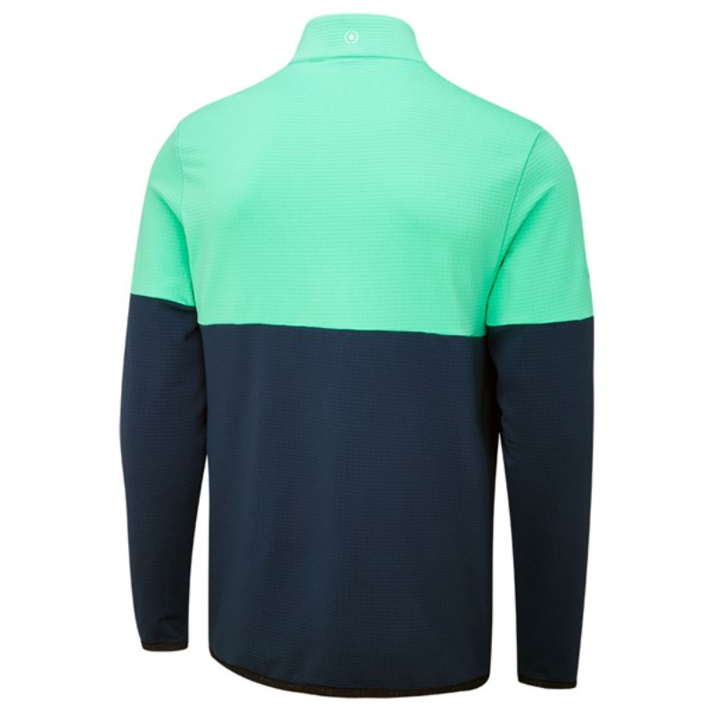Ping Nexus 1/2 Zip Mens Fleece Golf Top - Oxford Blue/Aquarius 4 Ping Nexus 1/2 Zip Mens Fleece Golf Top - Oxford Blue/Aquarius - Image 2