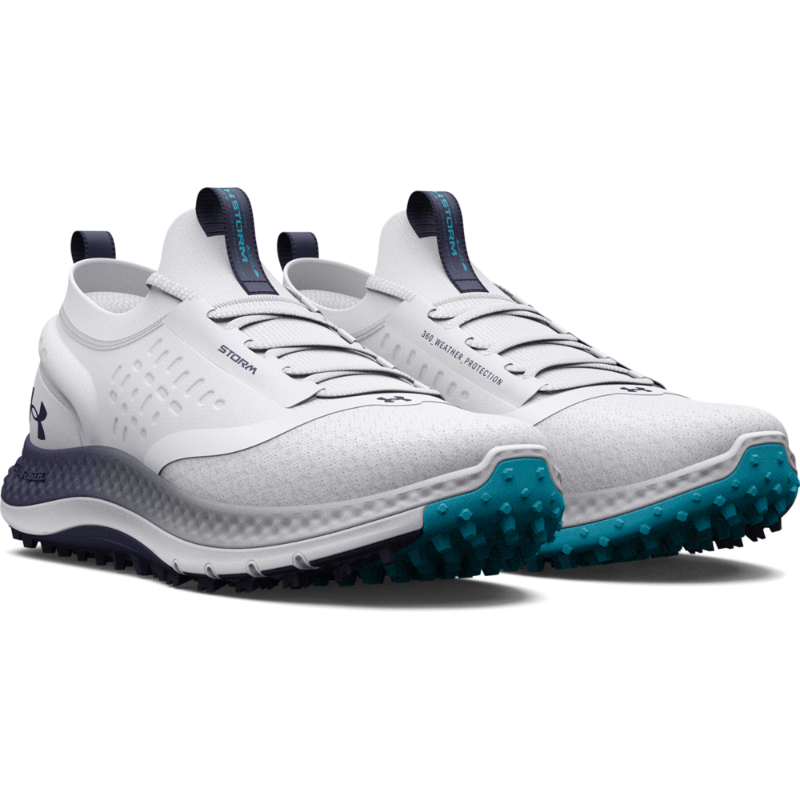 Under Armour Men's UA Charged Phantom Spikeless Golf Shoes - White / Midnight Navy 5 Under Armour Men's UA Charged Phantom Spikeless Golf Shoes - White / Midnight Navy - Image 3