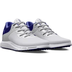 Under Armour Charged Breathe 2 SL Ladies Golf Shoes - White/Silver/Blue 8 Under Armour Charged Breathe 2 SL Ladies Golf Shoes - White/Silver/Blue -Golf Equipment Store s7.3026403 100 PAIR