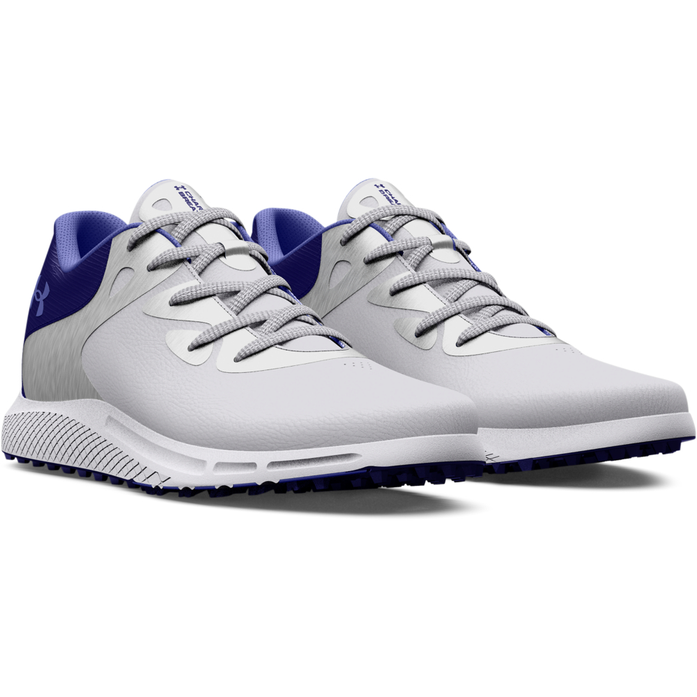 Under Armour Charged Breathe 2 SL Ladies Golf Shoes - White/Silver/Blue 5 Under Armour Charged Breathe 2 SL Ladies Golf Shoes - White/Silver/Blue - Image 3
